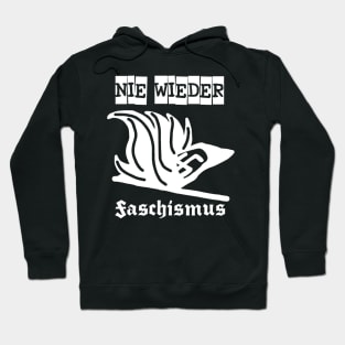 Never again fascism! (White) Hoodie